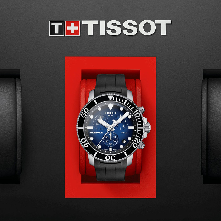 Часы Tissot Seastar 1000 Chronograph T120.417.17.041.00 — мужские, каучук
