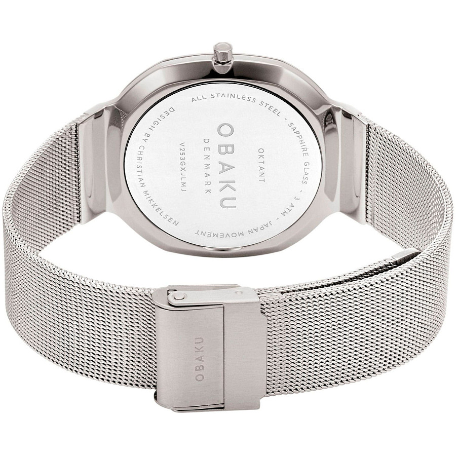 Часы Obaku Oktant V253GXJLMJ — мужские, серебристый