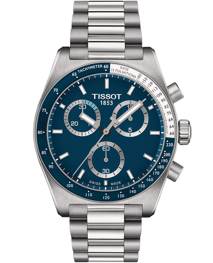 Часы Tissot PRS 516 Chronograph T149.417.11.041.00 — мужские, синий