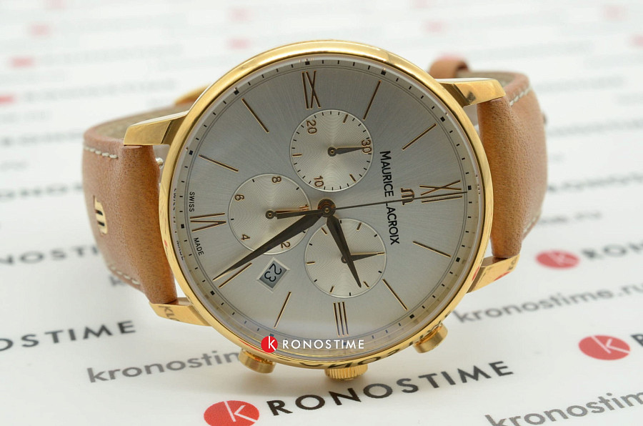 Часы Maurice Lacroix Eliros Chronograph EL1098-PVP01-111-2 — кожаный, мужские