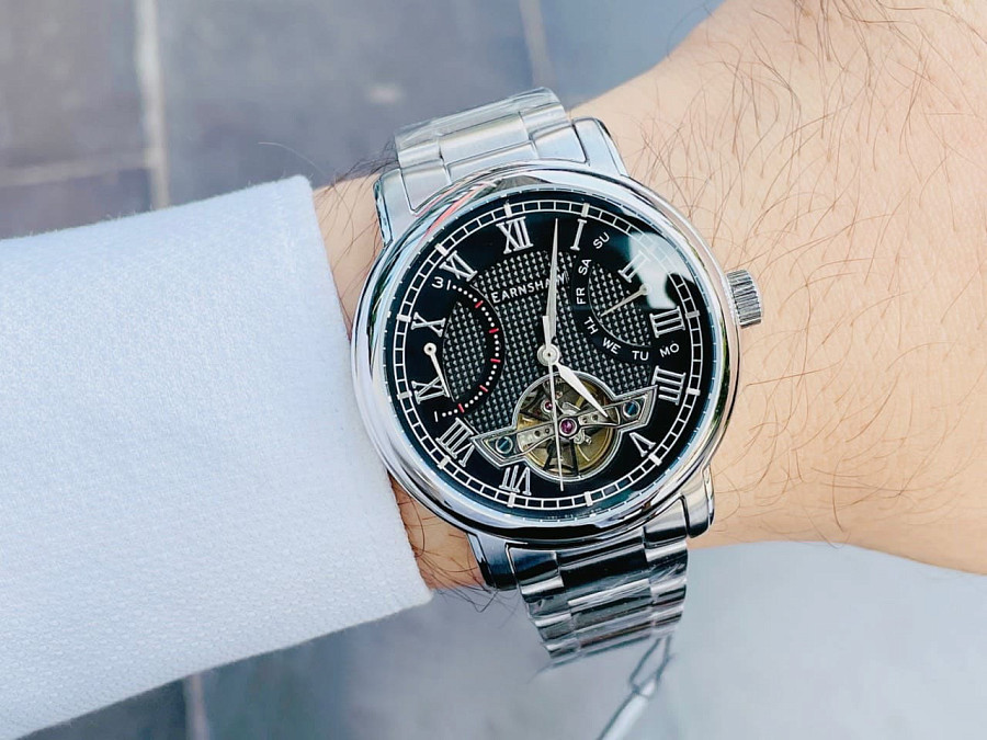 Часы Earnshaw Longcase ES-8169-11 — механические, сталь металл