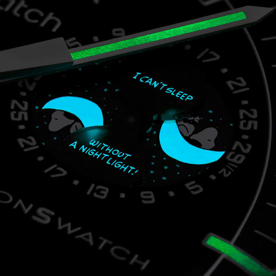 Часы Swatch x Omega Bioceramic Moonswatch Mission to The Moonphase - New Moon SO33B700 — кварцевые, Швейцария, мужские