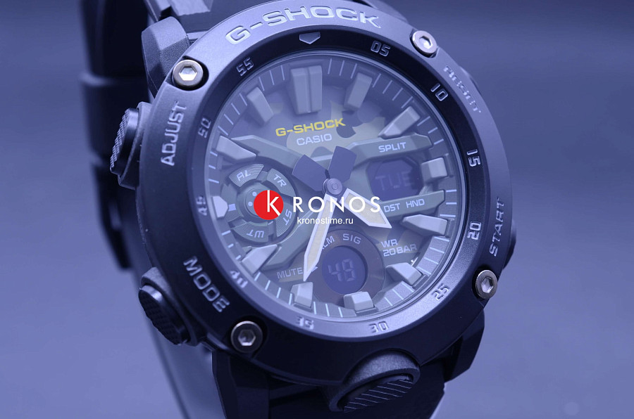 Часы Casio G-Shock GA-2000SU-1A — зеленый, карбон