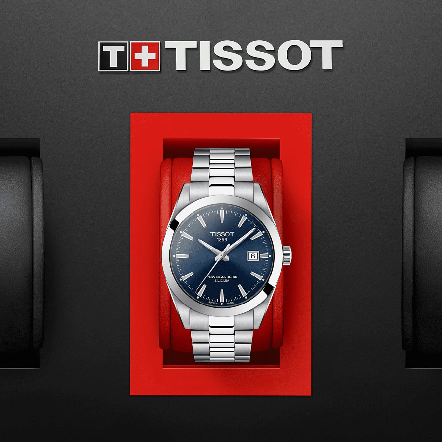 Часы Tissot Gentleman Powermatic 80 Silicium T127.407.11.041.00 — механические, Швейцария, мужские