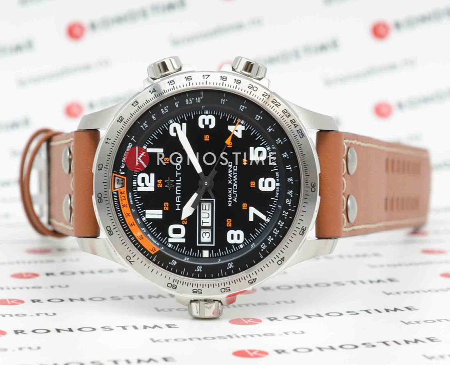 Часы Hamilton Khaki Aviation X-Wind Day Date Auto Chrono H77755533 — механические, сталь