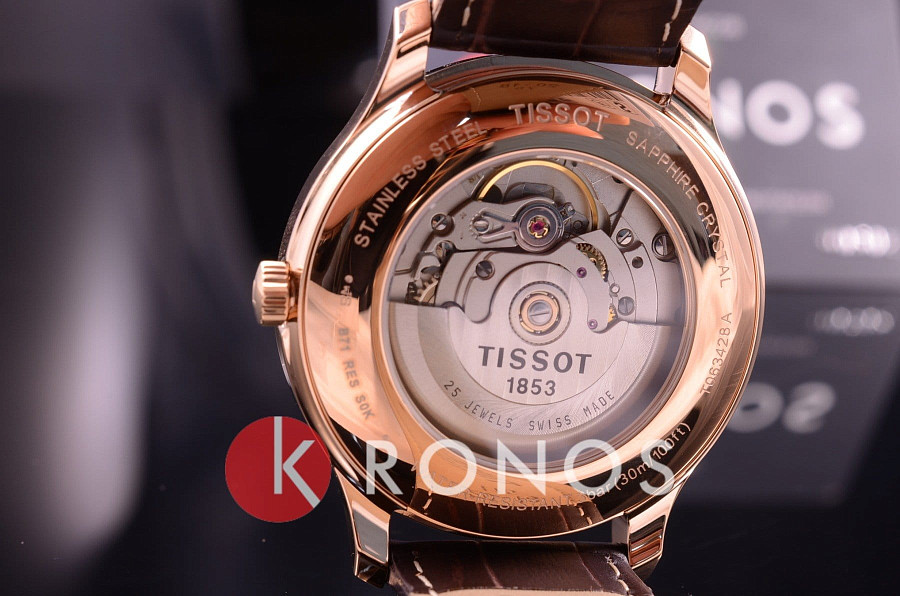 Часы Tissot Tradition Automatic Small Second T063.428.36.068.00 — кожаный, мужские
