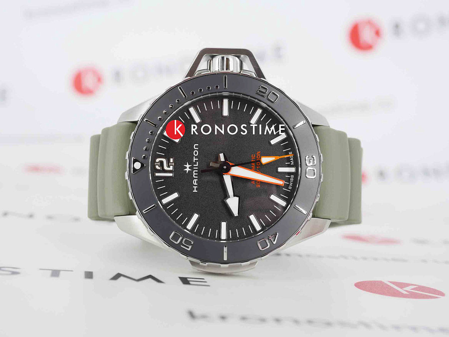 Часы Hamilton Khaki Navy Frogman Auto H77825331 — механические, металл сталь