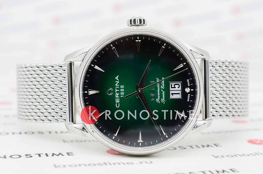 Часы Certina DS-1 Big Date Powermatic 80 C029.426.11.091.60 — механические, сталь металл