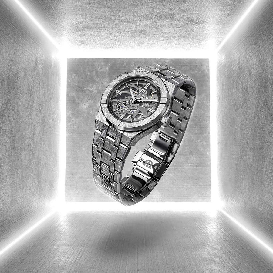 Часы Maurice Lacroix Aikon Urban Tribe Skeleton Limited Edition AI6007-SS009-030-1 — металл сталь, Швейцария