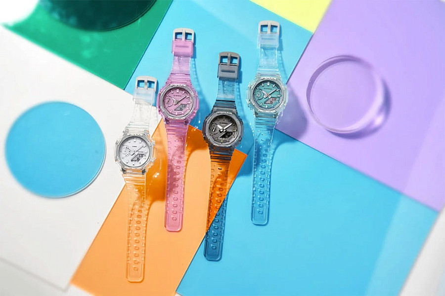 Часы Casio G-Shock GMA-S2100SK-7A — белый, пластик
