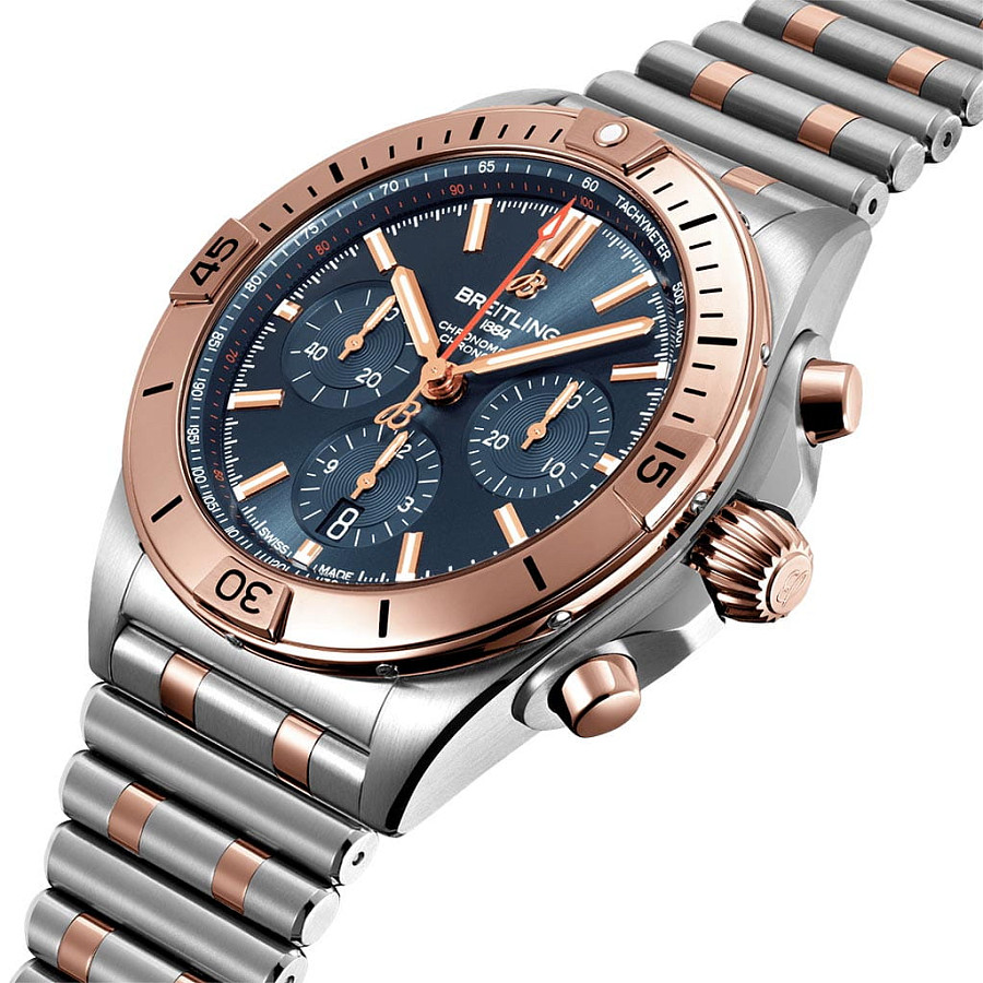 Часы Breitling Chronomat B01 42 UB0134101C1U1 — механические, сталь металл золото
