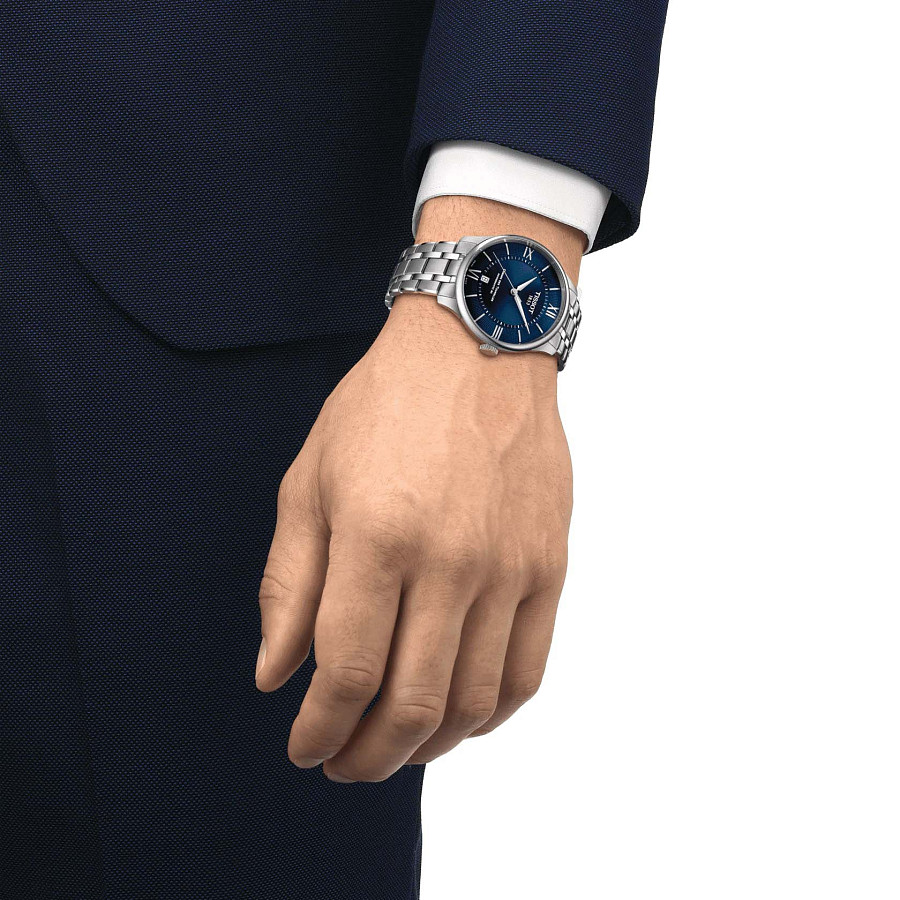 Часы Tissot Chemin des Tourelles Powermatic 80 T139.807.11.048.00 — синий, механические