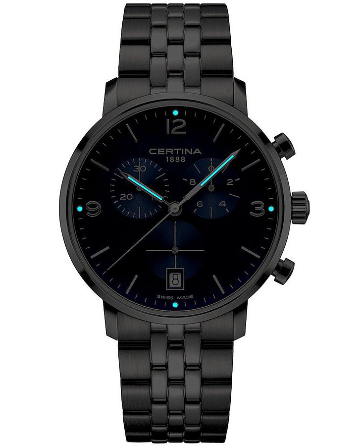 Часы Certina DS Caimano Chronograph C035.417.11.047.00 — кварцевые, сталь металл
