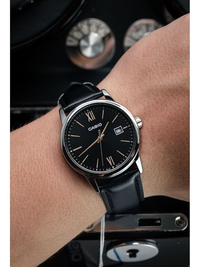 Часы Casio Collection MTP-V002L-1B3UDF (MTP-V002L-1B3) — кварцевые, металл сталь
