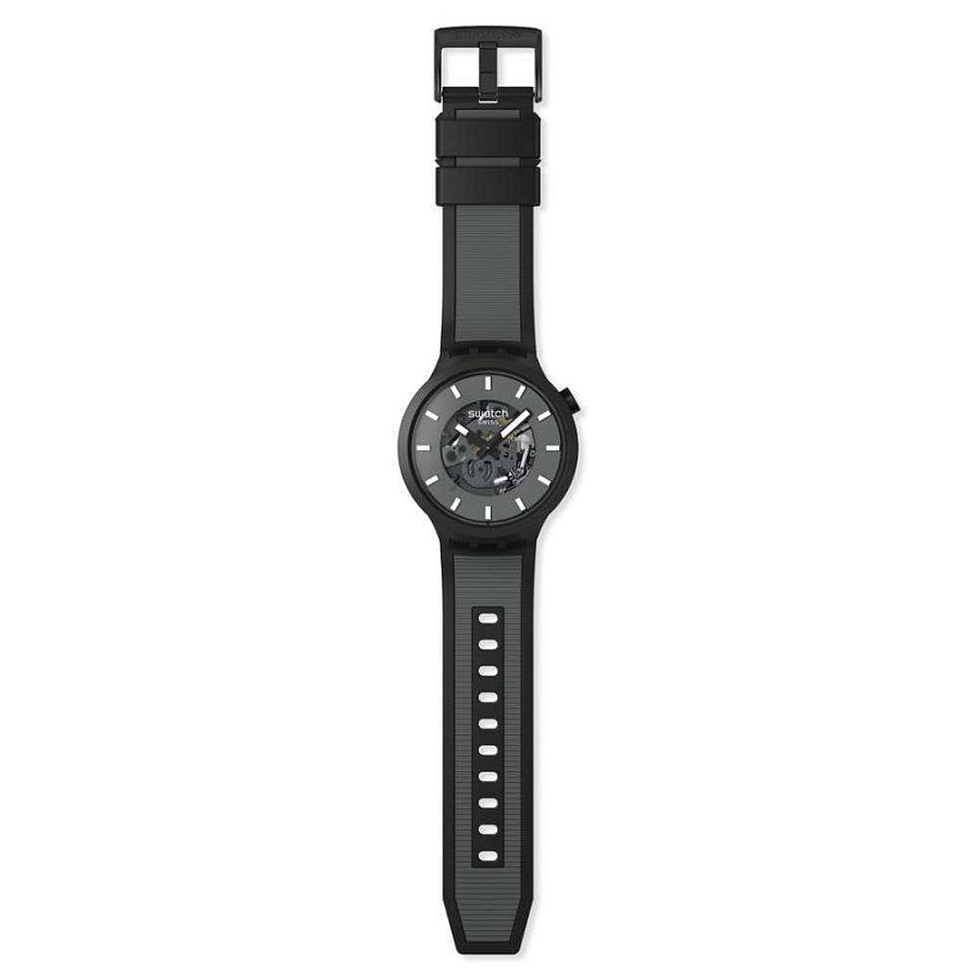 Часы Swatch Big Bold Biosourced Lacquered SB05B113 — мужские, черный