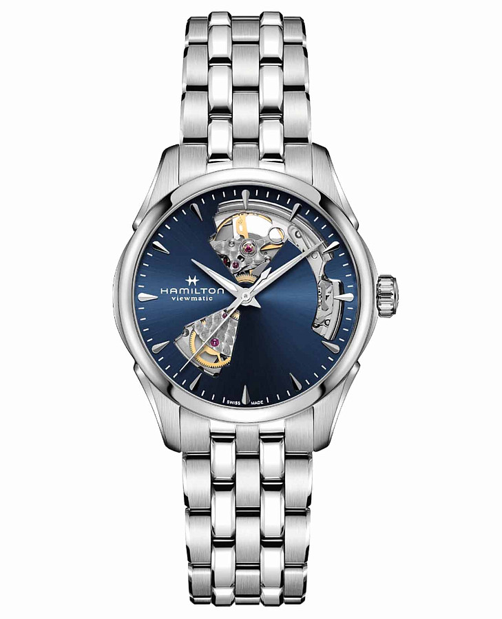 Часы Hamilton Jazzmaster Open Heart Auto H32215141 — женские, синий