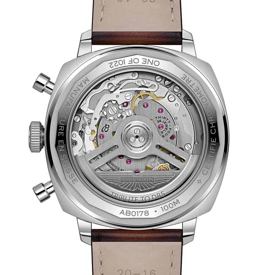 Часы Breitling Top Time B01 Chronograph 41 mm Tribute to Aston Martin DB5 AB0178121G1X1 — кожаный, мужские