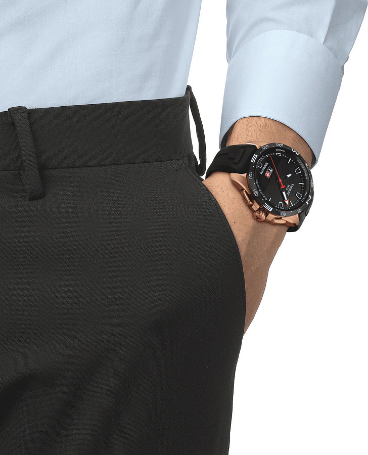 Часы Tissot T-Touch Connect Solar T121.420.47.051.02 — кварцевые, керамика металл титан