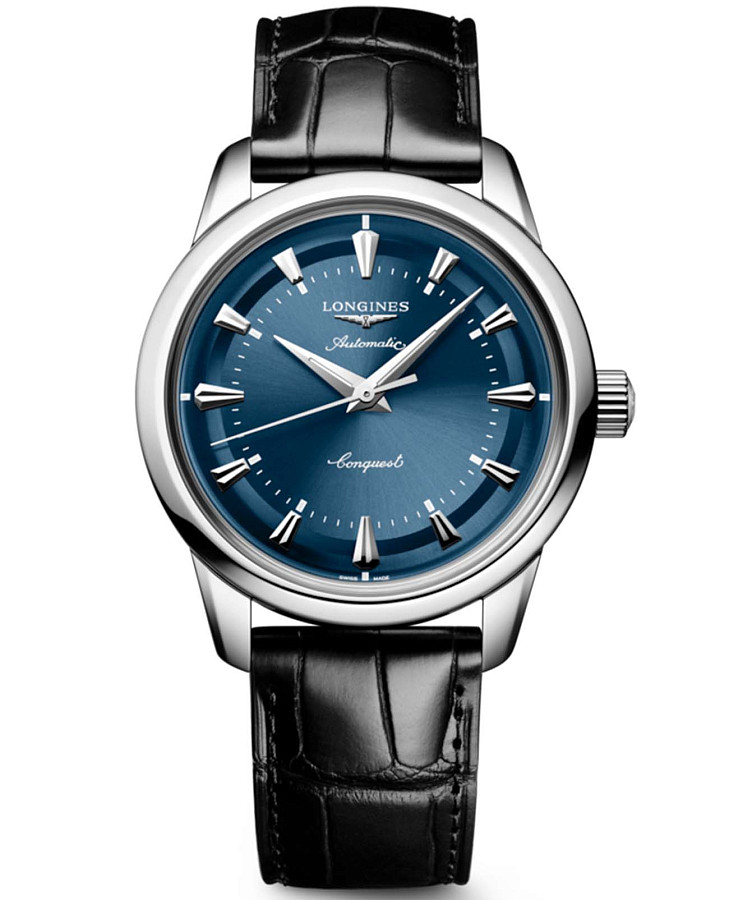 Часы Longines Conquest Heritage L1.649.4.92.2 — мужские, синий