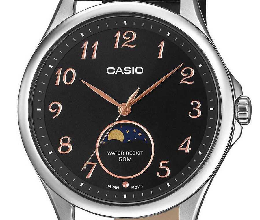 Часы Casio Collection MTP-M110L-1A — кварцевые, металл сталь