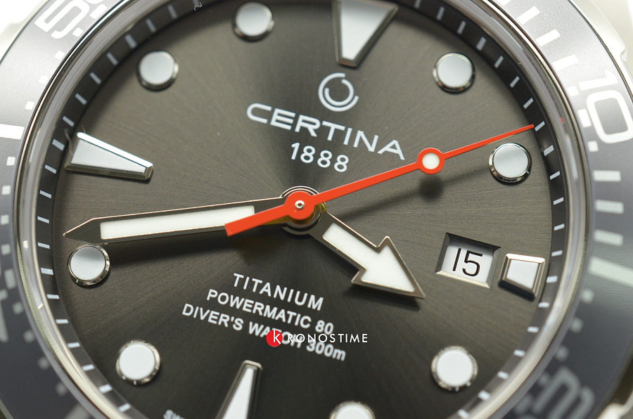Часы Certina DS Action Diver Powermatic 80 C032.407.44.081.00 — титан металл, Швейцария