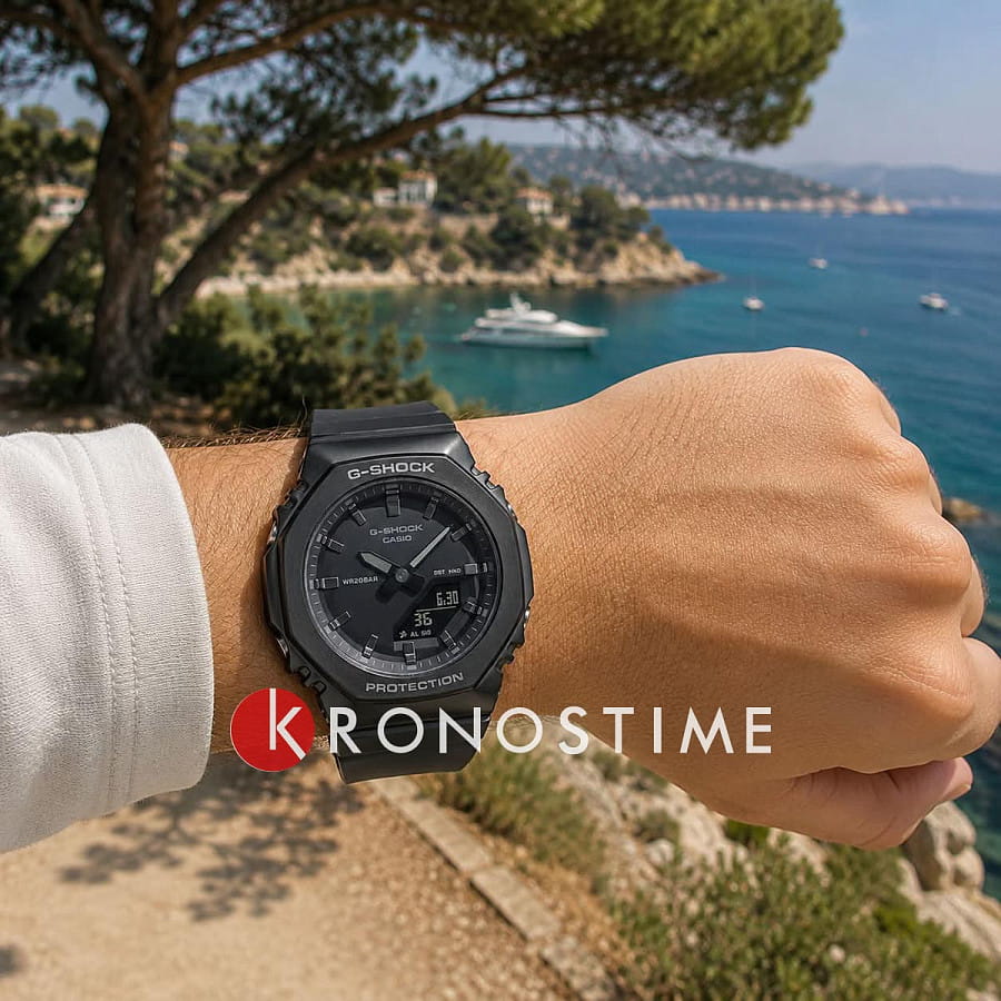 Часы Casio G-Shock GM-S2110B-8A — кварцевые, сталь пластик