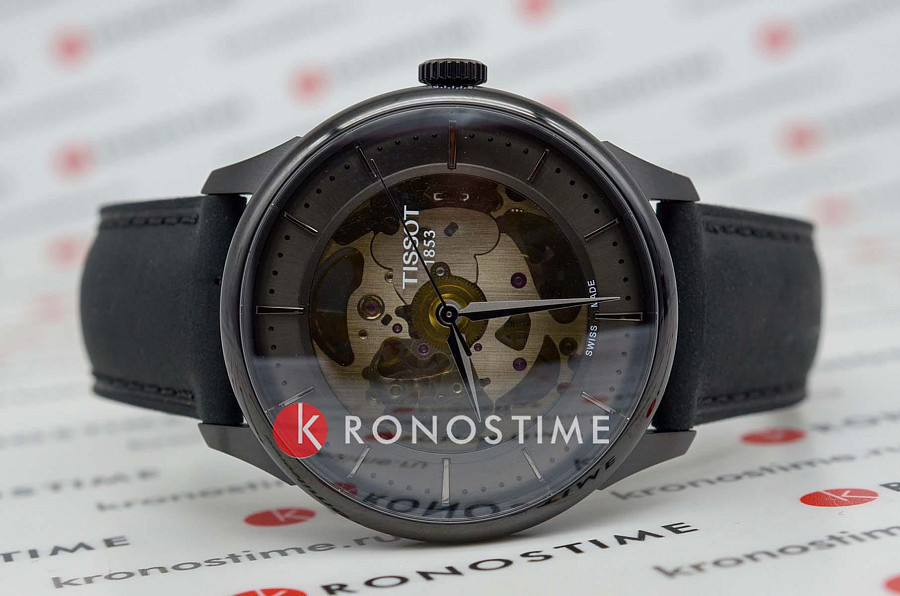 Часы Tissot Chemin des Tourelles Squelette T139.836.36.441.00 — механические, металл сталь