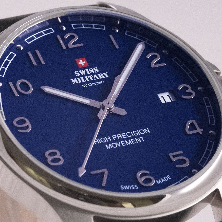 Часы Swiss Military by Chrono Сверхточные SM30200.26 — мужские, кожаный