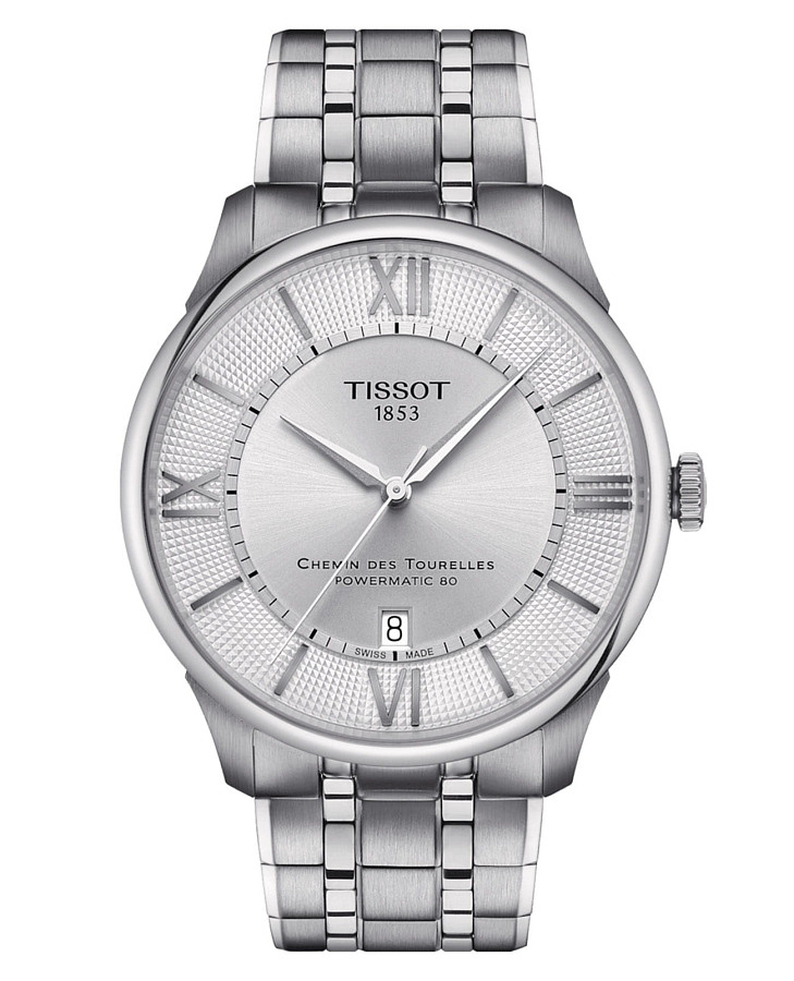 Часы Tissot Chemin des Tourelles Powermatic 80 42 mm T139.407.11.038.00 — мужские, серебристый