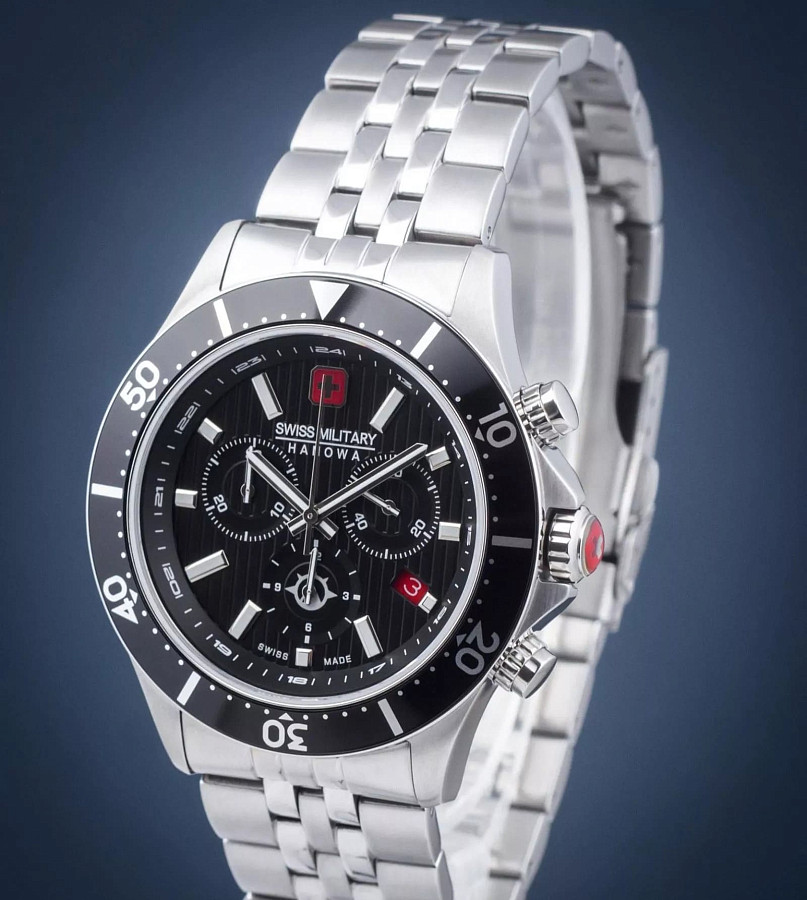 Часы Swiss Military Hanowa Flagship X Chrono SMWGI2100701 — мужские, нержавеющая сталь