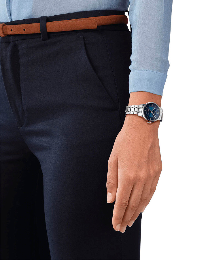 Часы Tissot Chemin des Tourelles Powermatic 80 Lady T099.207.11.048.00 — механические, сталь металл