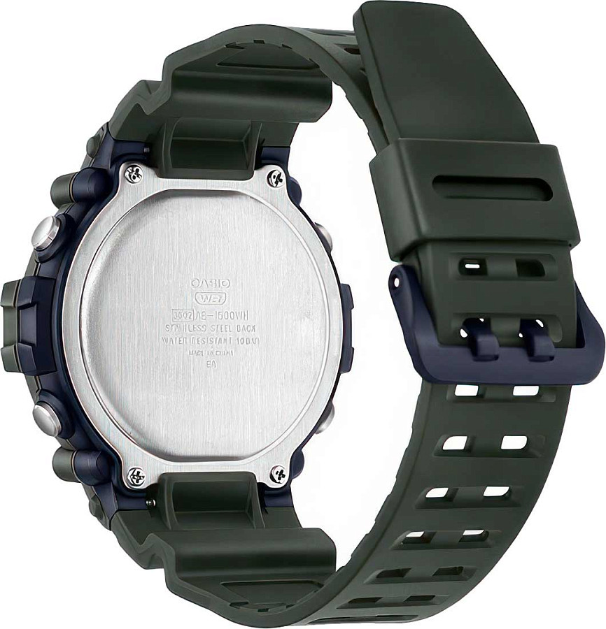 Часы Casio Collection AE-1500WHX-3AVDF (AE-1500WHX-3A) — пластик, мужские