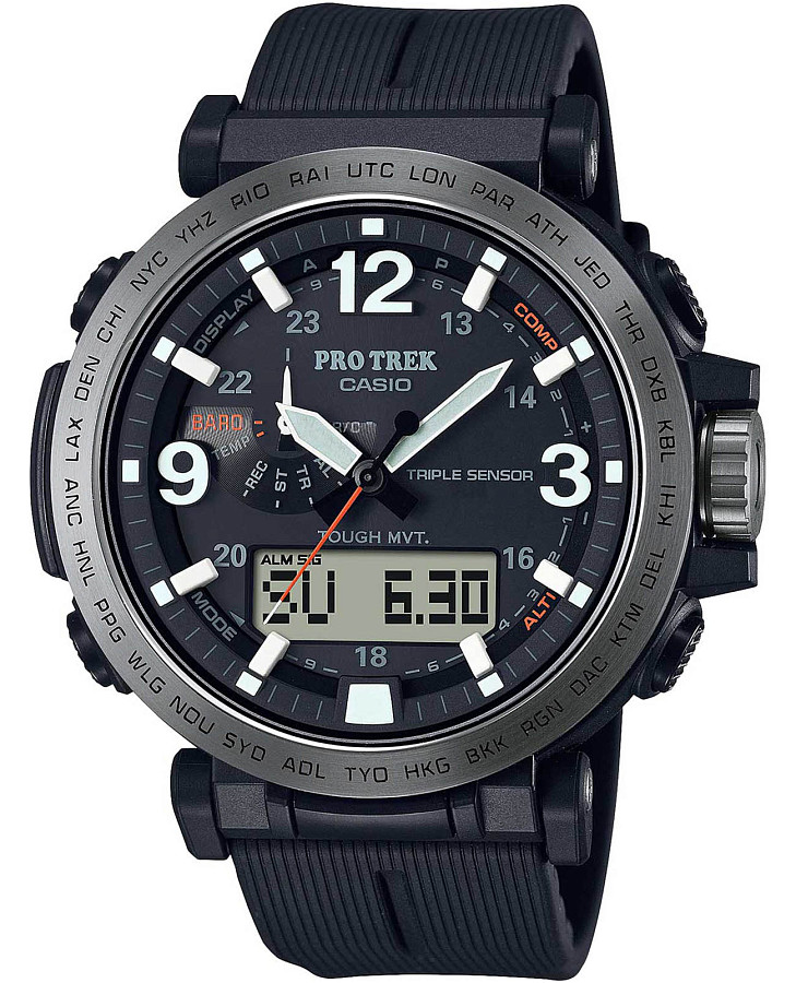 Часы Casio Pro Trek PRW-6611Y-1ER — мужские, черный
