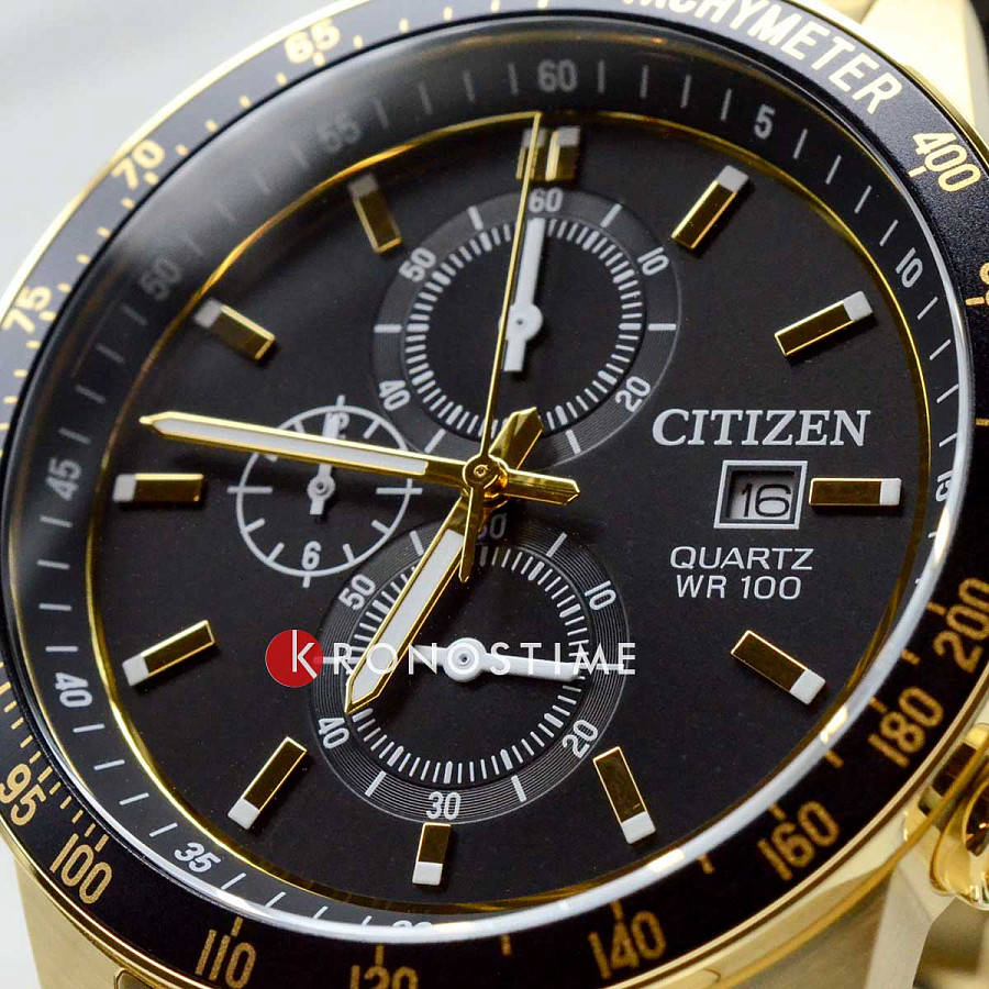 Часы Citizen Chronograph AN3682-54E — мужские, нержавеющая сталь с ip-покрытием