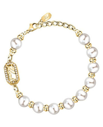Браслет Karl Lagerfeld Pearl KLAYR09 с жемчугом и кристаллами