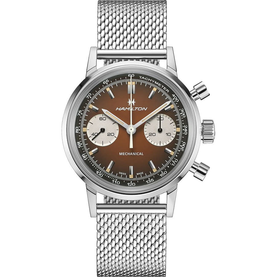 Часы Hamilton American Classic Intra-Matic Chronograph H H38429591 — механические, сталь металл