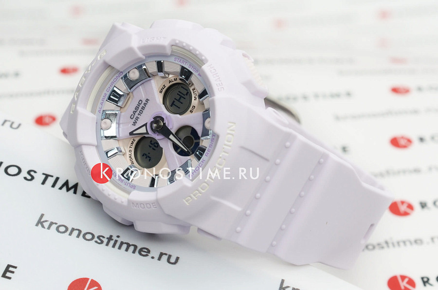 Часы Casio Baby-G BA-130WP-6A — фиолетовый, пластик