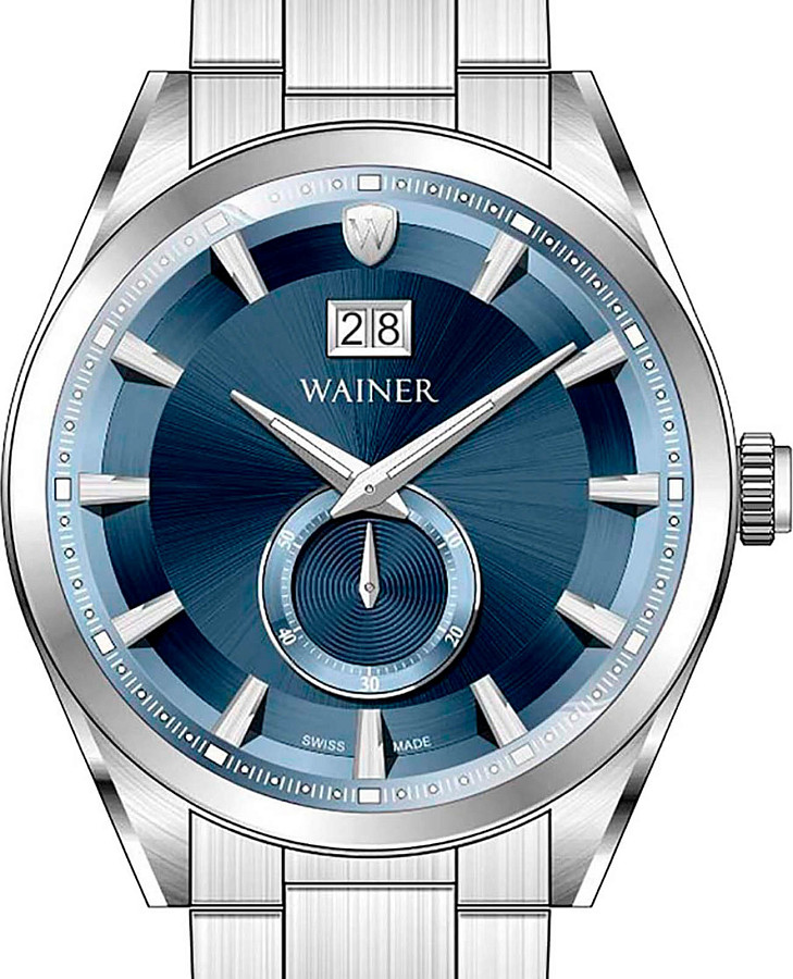 Часы Wainer Classic WA.17000-C — кварцевые, металл сталь