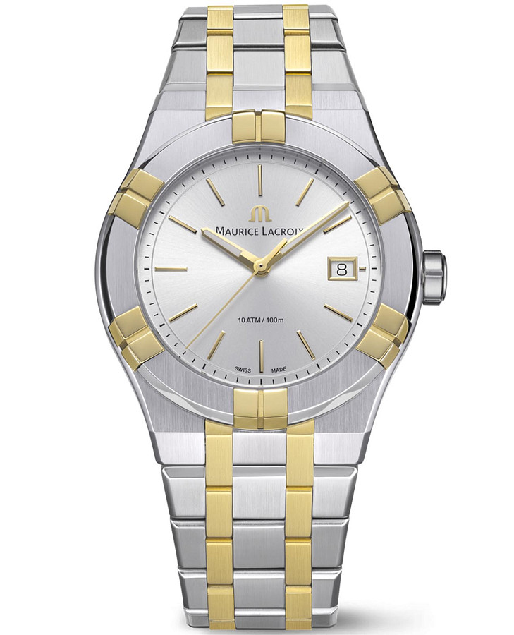 Часы Maurice Lacroix Aikon Quartz AI1108-PVY13-130-1 — мужские, белый