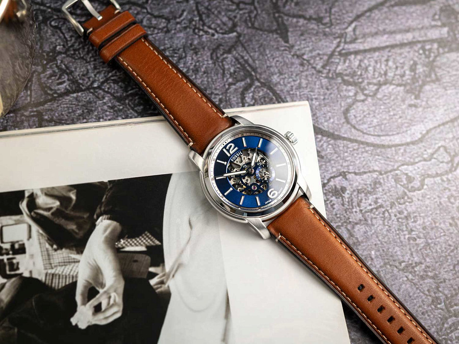 Часы Fossil Heritage ME3263 — кожаный, мужские