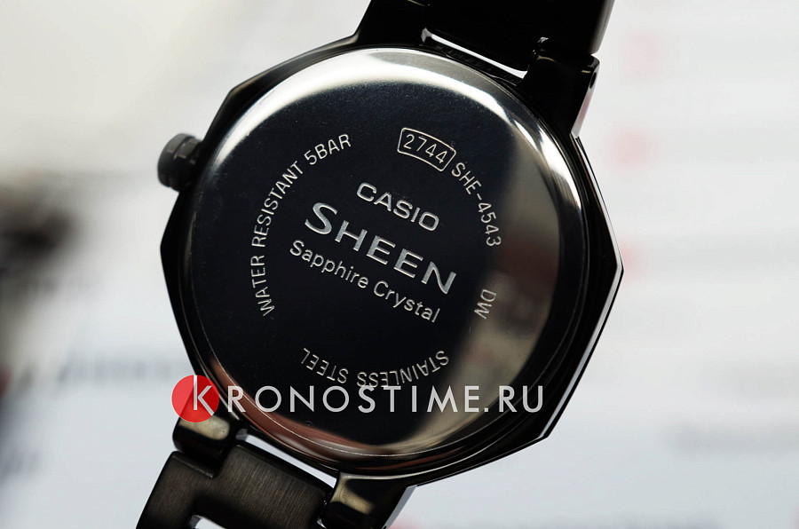 Часы Casio Sheen SHE-4543BD-1AUER — Япония, кварцевые