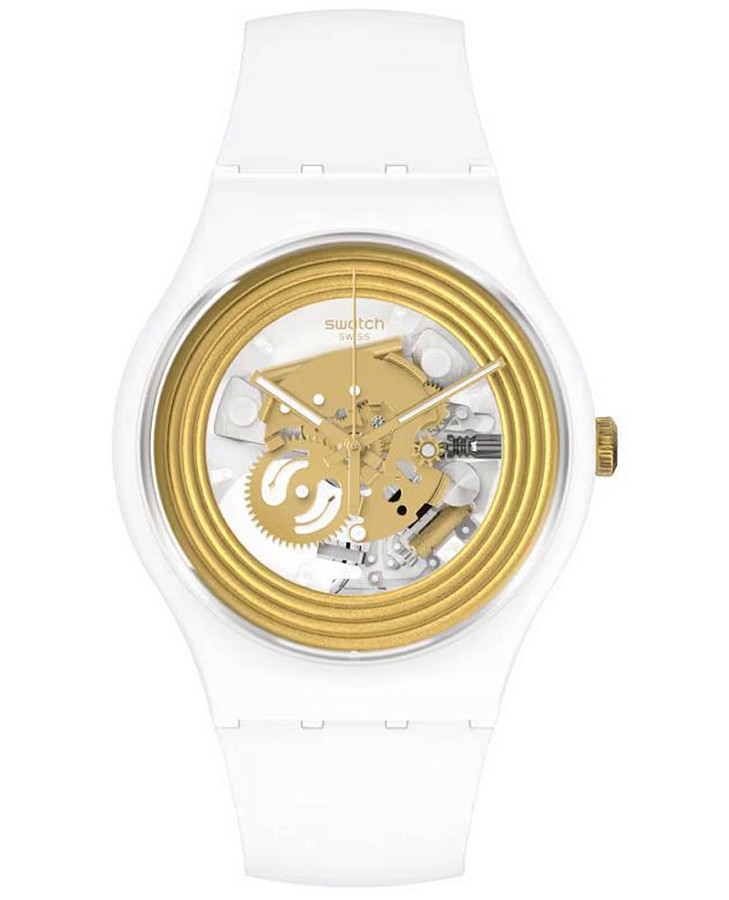 Часы Swatch New Gent Biosourced Lacquered SO29W107 — мужские, золотой