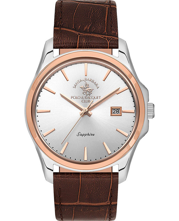 Часы Santa Barbara Polo & Racquet Club Noble SB.1.10535-3 — мужские, серебристый