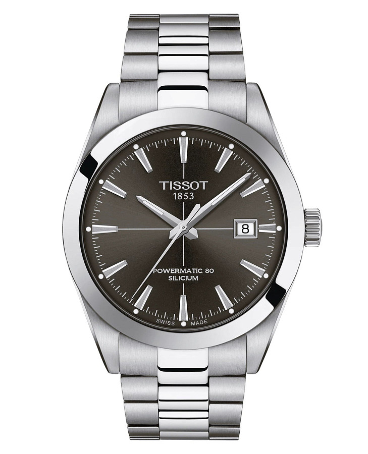 Часы Tissot Gentleman Powermatic 80 Silicium T127.407.11.061.01 — мужские, черный