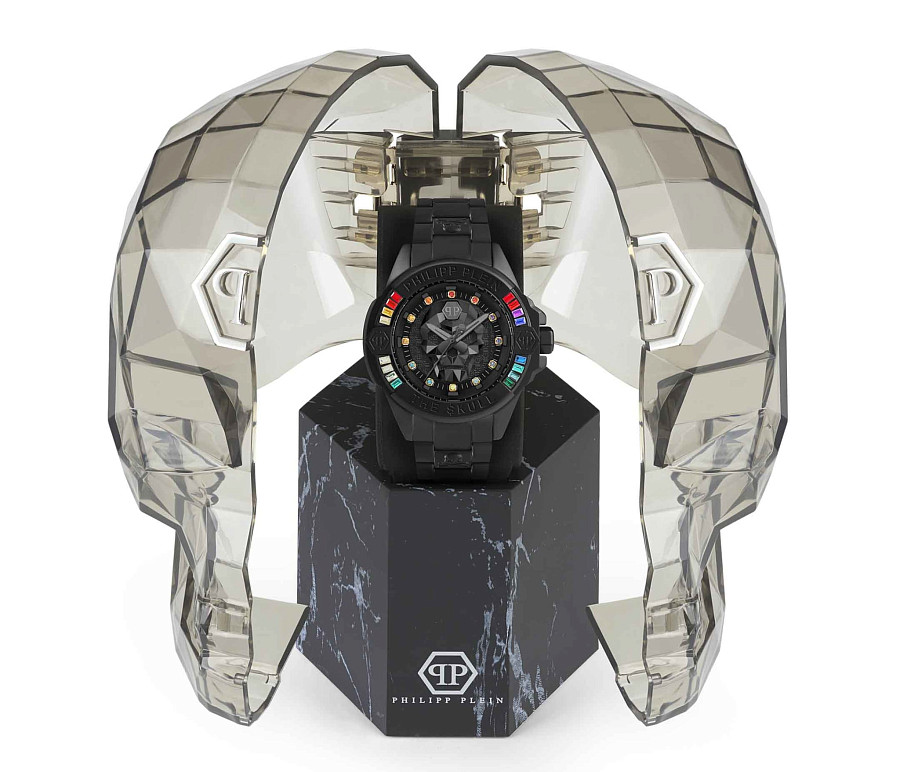 Часы Philipp Plein The Skull PWNAA0522 — нержавеющая сталь с ip-покрытием, женские