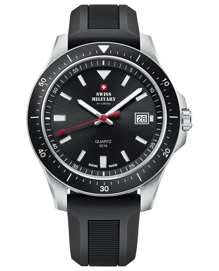 Часы Swiss Military by Chrono SM34082.07 — мужские, черный