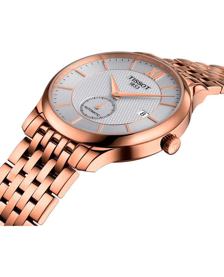 Часы Tissot Tradition Automatic Small Second T063.428.33.038.00 — сталь c pvd покрытием, мужские