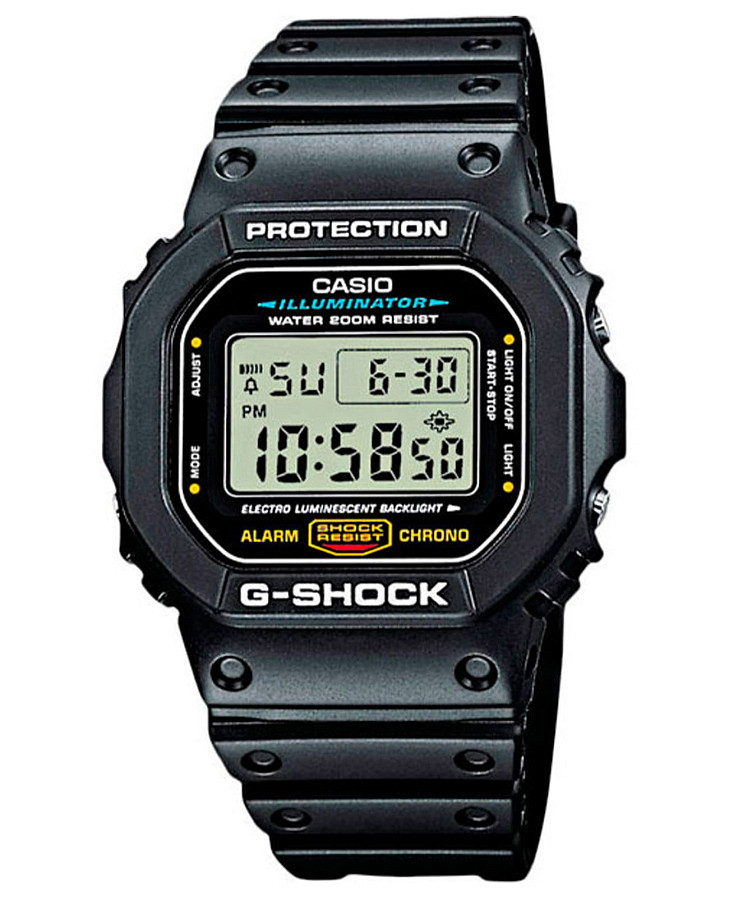 Часы Casio G-Shock DW-5600E-1V — мужские, серый