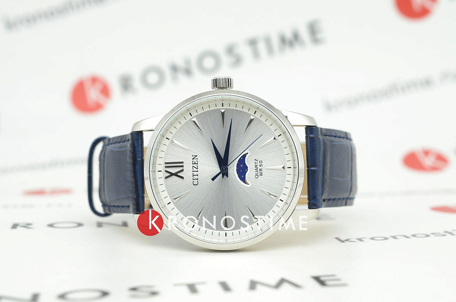 Часы Citizen Basic Moonphase AK5000-03A — кварцевые, металл сталь