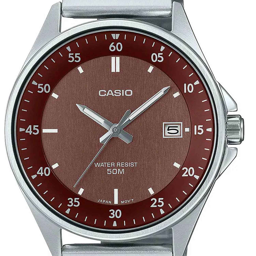 Часы Casio Collection MTP-E705D-5E — кварцевые, металл сталь